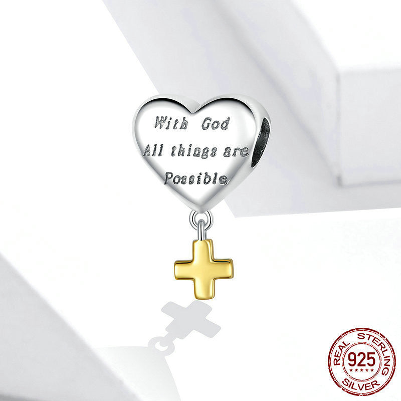 Matthew 19:26 Bracelet & Charm in Sterling Silver - Anthology Creations