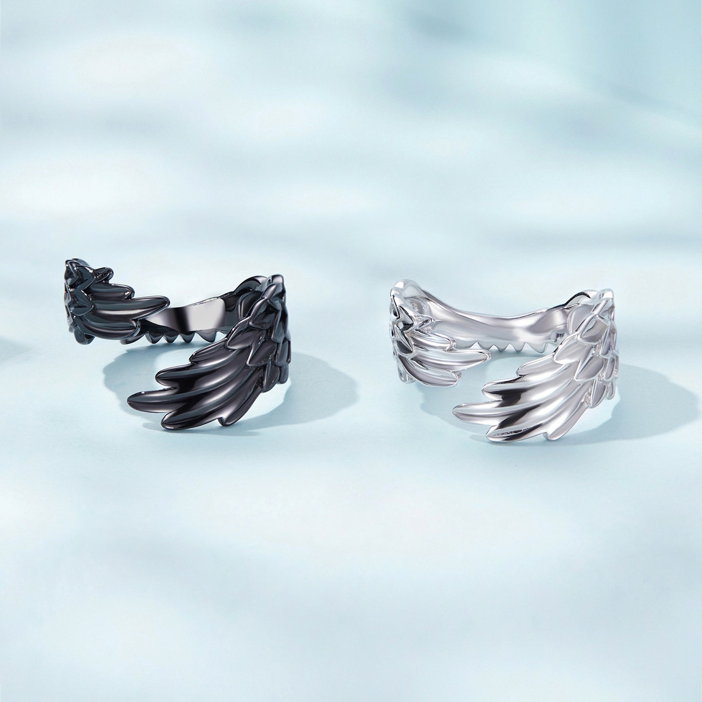 Psalm 91 Wings Open Ring in Sterling Silver - Anthology Creations