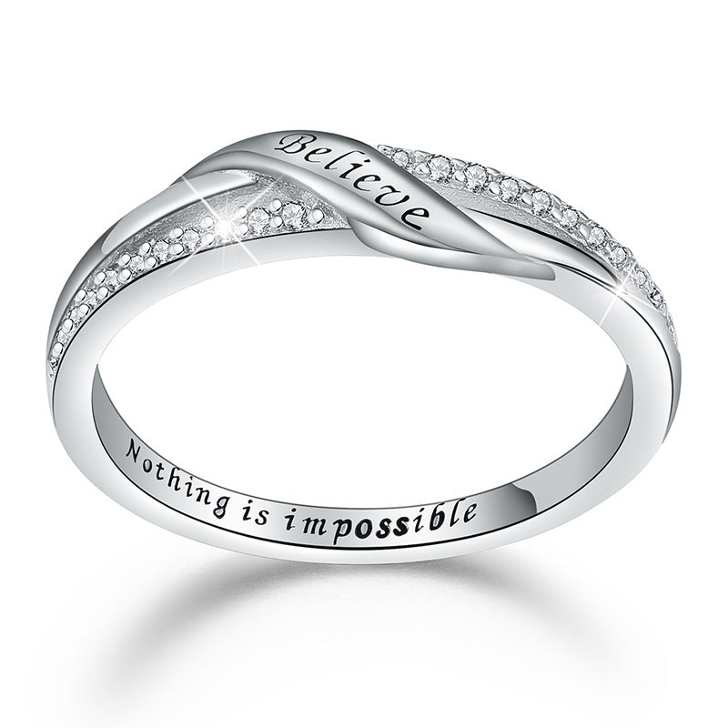 Believe - Nothing Is Impossible - Ring in Sterling Silver - Anthology Creations
