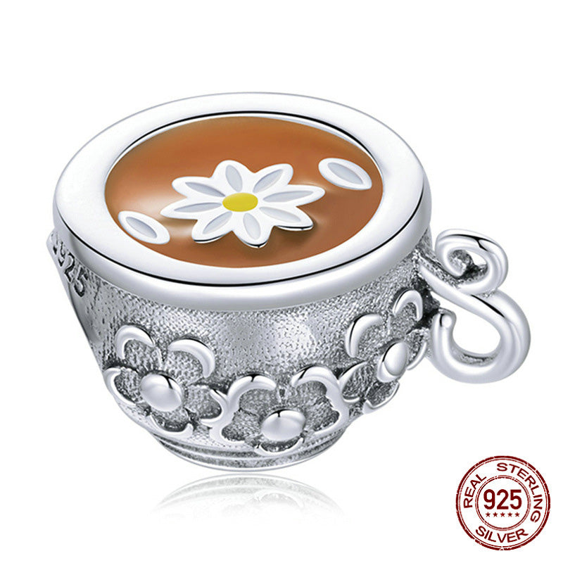 Tea & Coffee Break Dangle Charms in Sterling Silver